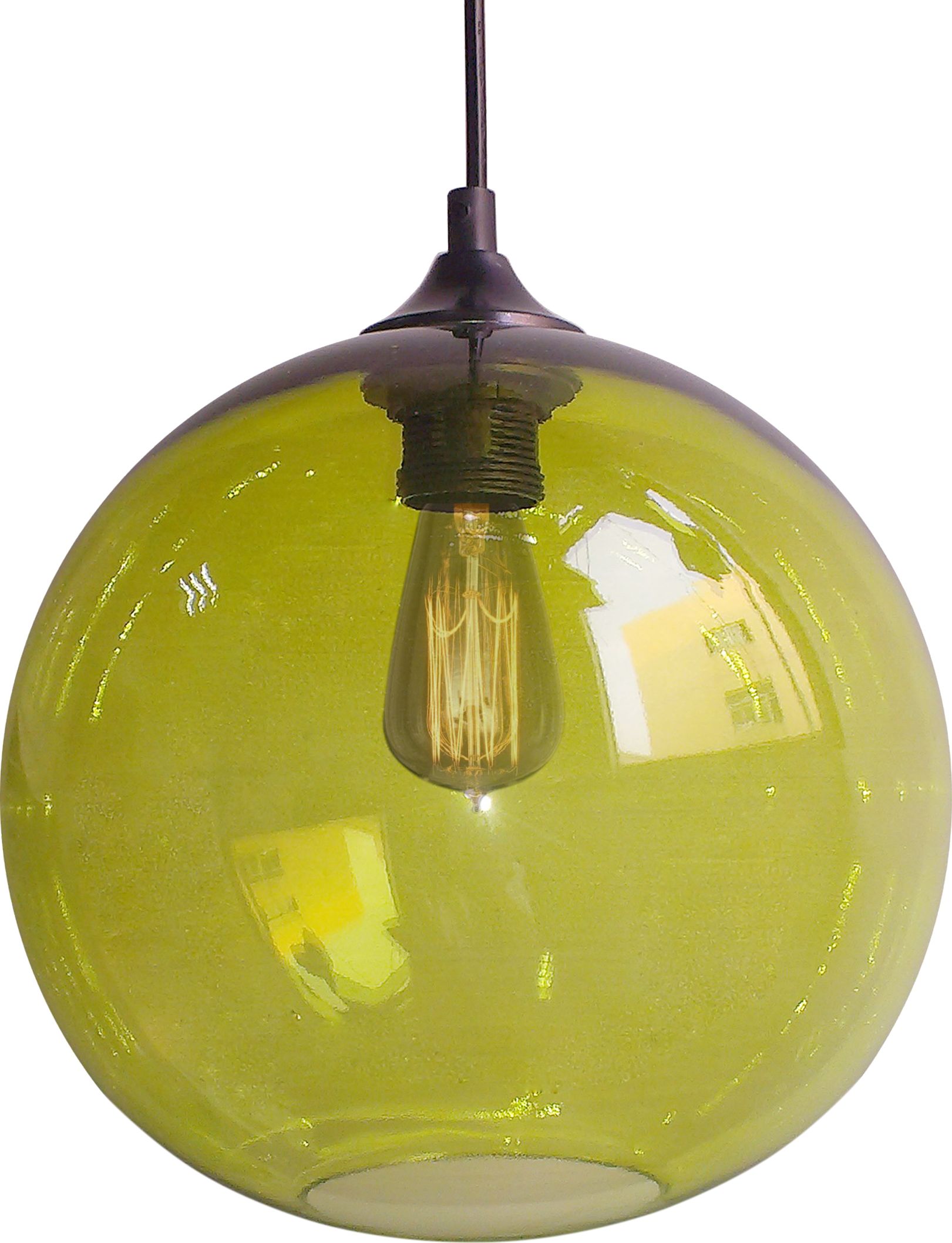 Lampa wisząca Candellux Edison retro industrial zielony (31-29546)