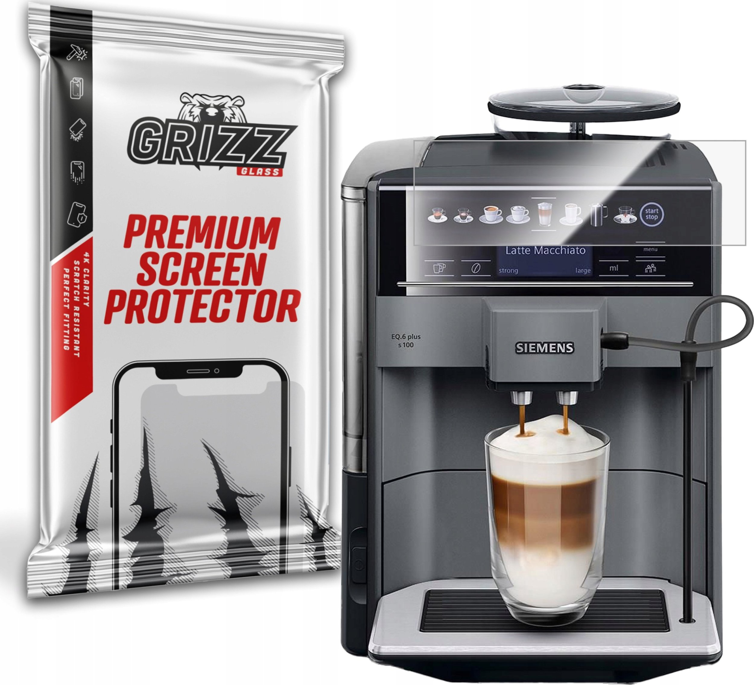 GrizzGlass Szkło hybrydowe GrizzGlass HybridGlass do Siemens EQ.6 Plus S100