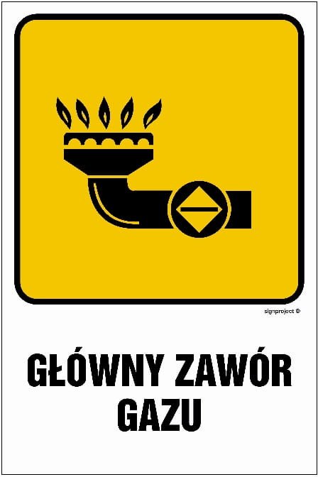 Główny Zawór Gazu Płyta Informacyjna Pcv 150X100 Wodoodporna Z Przylepcami Libres Polska Sp Sgp-Jd001_100X150_Pn 5904937356573