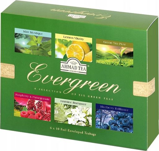 BIG-ACTIVE Zestaw herbat Ahmad Tea London Evergreen 60 torebek