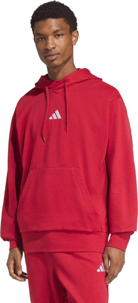 Bluza męska adidas Essentials Feelcozy Hoodie czerwona KC0907 L