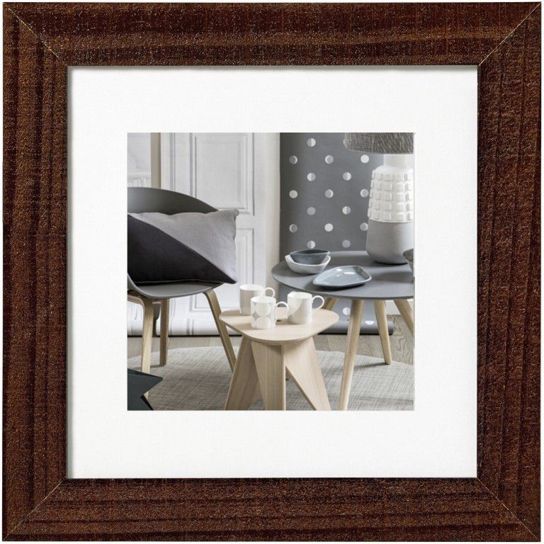 Ramka Walther 40x40, drewniana, brązowy (HO440N)