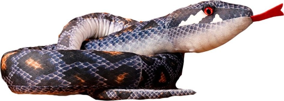 LeanToys Maskotka Pluszowa Wąż Szary 210 cm