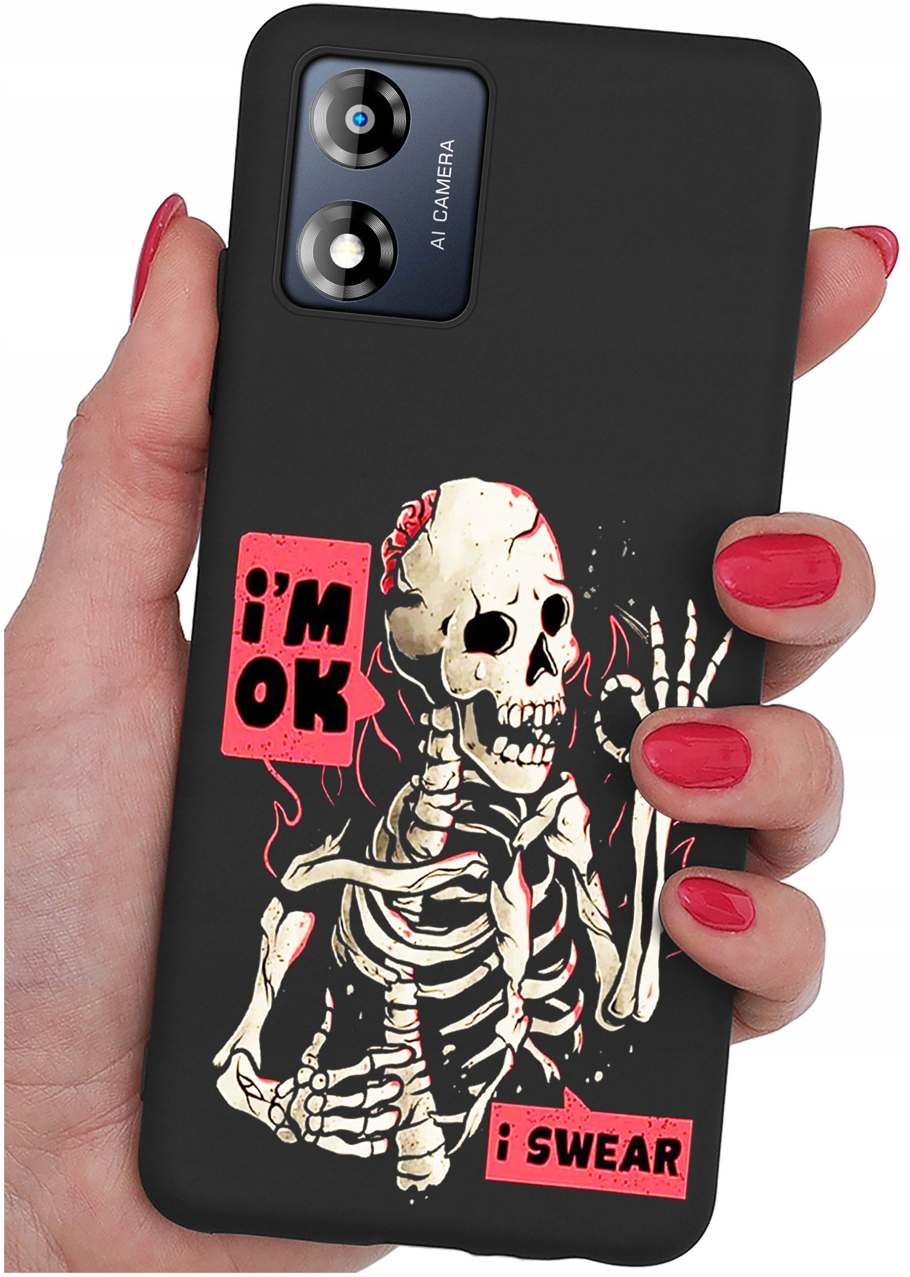 Etui do Motorola Moto E13 WZORY |SILIKONOWE MATT CASE + SZKŁO 9H