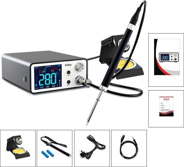 Techrebal MOCNA LUTOWNICA 200W AIXUN T3A T12 UCHWYT TOPNIK