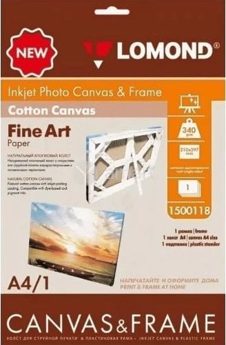 Lomond Lomond Frame + Fine Art Canvas Ultra Bright 340g/m2 A4, 1 sheet