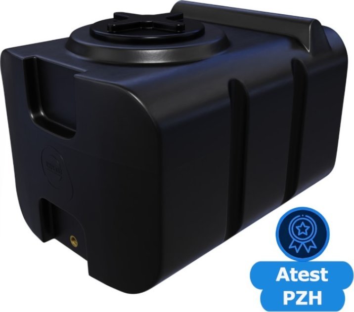 UHP Zbiornik plastikowy 100 l SK czarny wym. 69 x 48 x 43 cm (gwint dolny 3/4 cala)