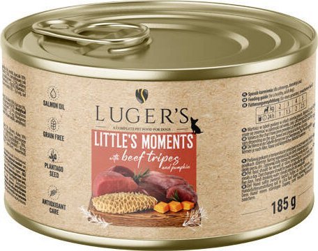 Karma mokra dla psów małych ras Luger's Little's Moments z żołądkami wołowymi i dynią 185 g