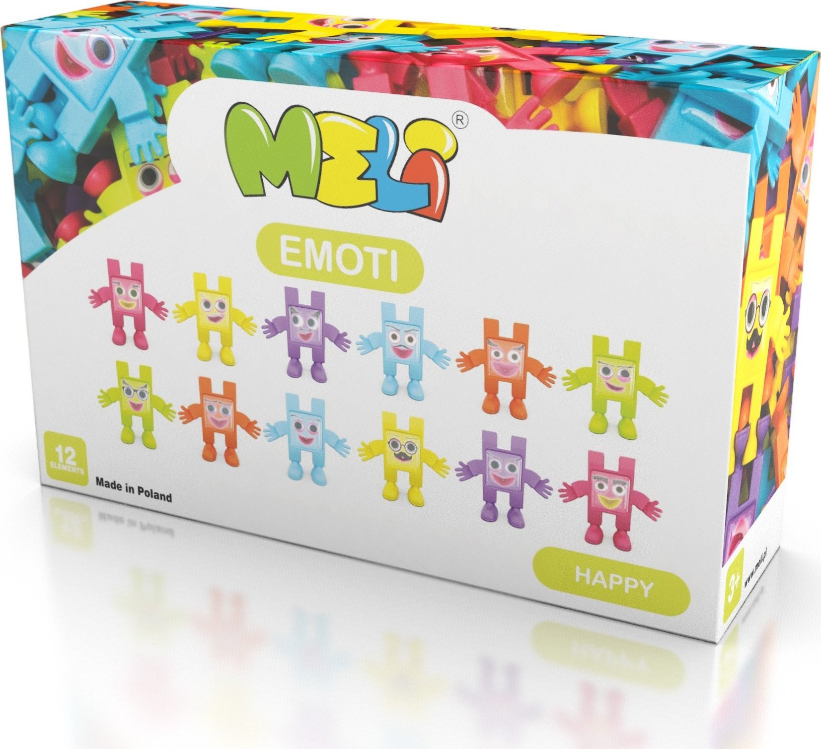 Klocki Meli Emoti Happy 12 szt.