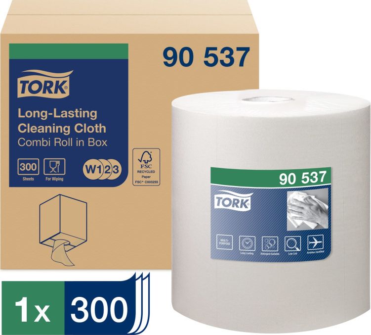 Tork - Wielorazowe czyściwo włókninowe, ekstra chłonne, premium - białe