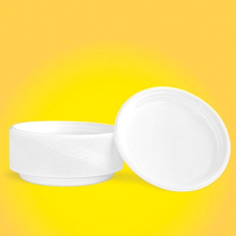 Office Products Talerz plastikowy OFFICE PRODUCTS, śr. 22cm, 100 szt., biały