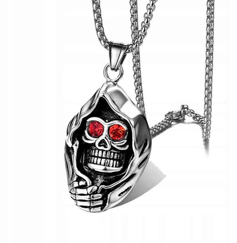 NASZYJNIK Srebrny ŚMIERĆ CZACHA REAPER SOA 347