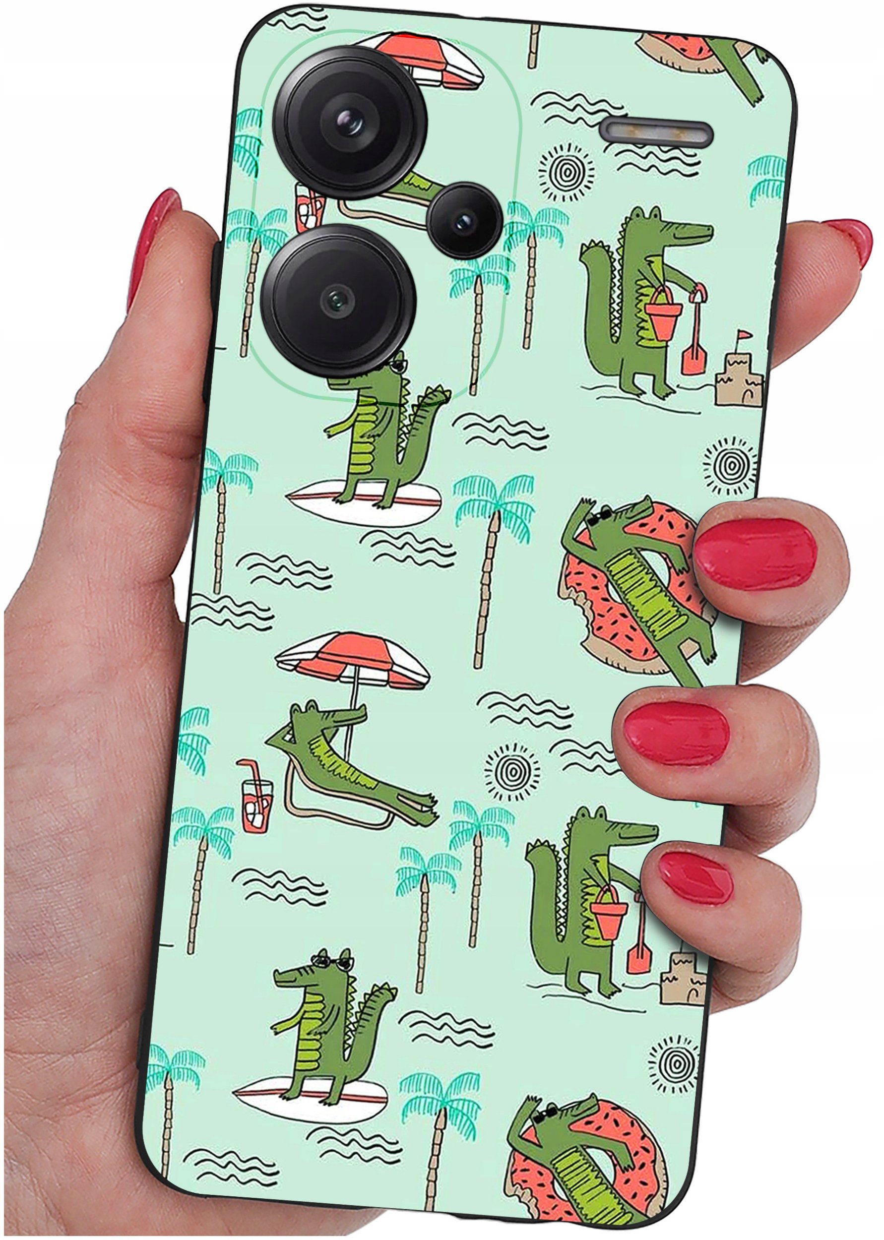 krainaGSM ETUI do Xiaomi Redmi Note 13 Pro+ Plus WZORY SILIKONOWE MATT CASE