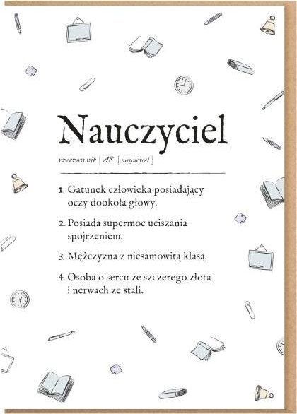 Karnet okolicznościowy Nauczyciel