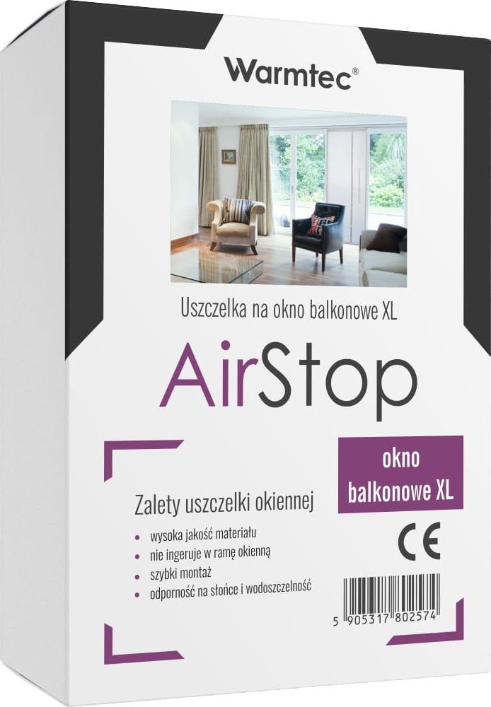 Warmtec Uszczelka okienna do klimatyzatora (balkonowa) Warmtec AirStop XL