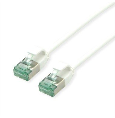 ROLINE RM U/FTP DataCenter Patch Cord Cat.6A (Class EA), wąski, biały, 0,3 m