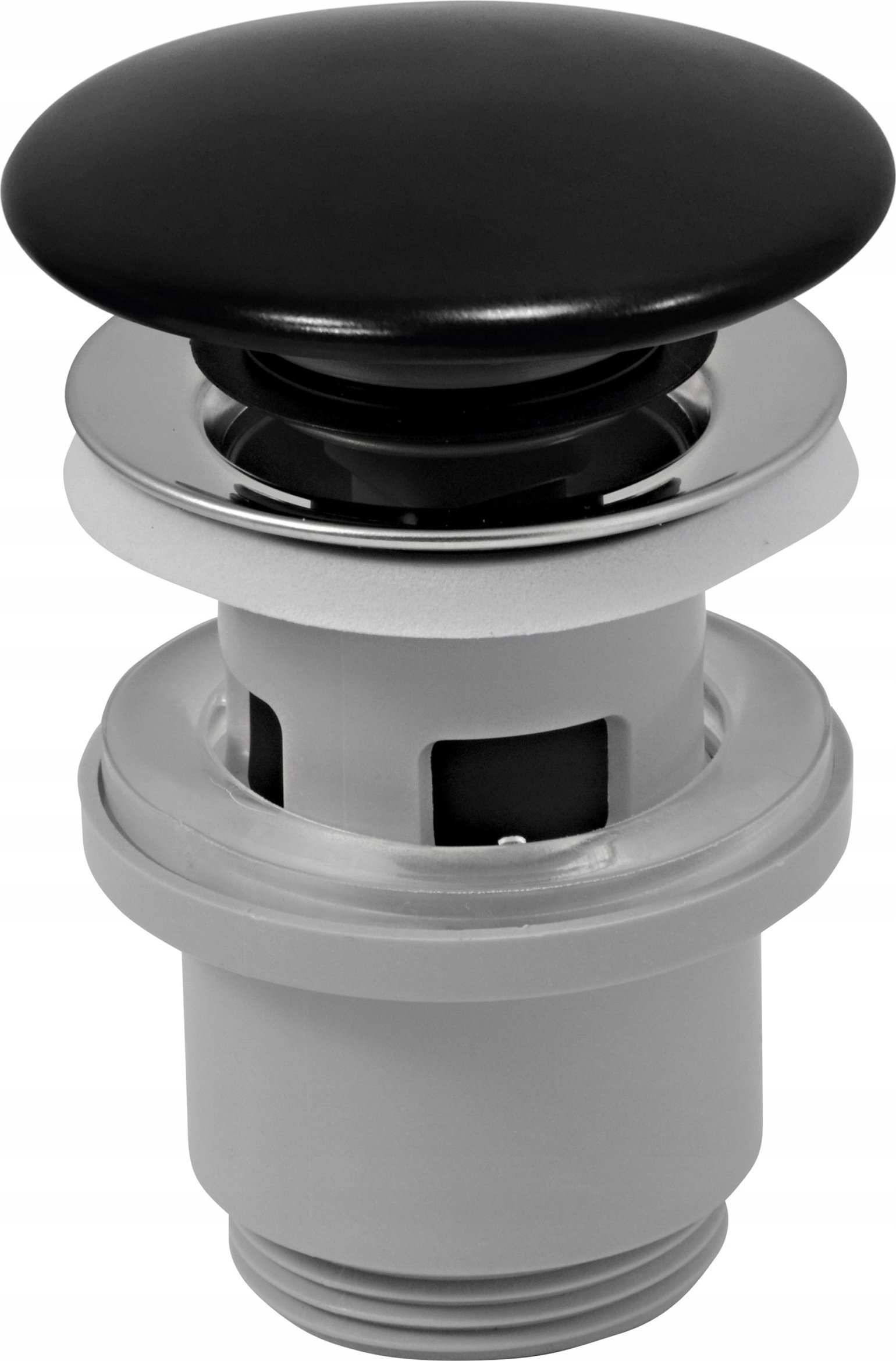 Ferro S288PPCB SPUST/KOREK KLIK-KLAK CERAMICZNY CZARNY Z PRZELEWEM G5/4 POLIPROPYLEN // S.SPUST.KLIK-KLAK-F-S288PPCB