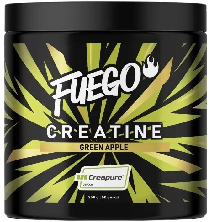Fuego - Creapure, Monohydrat Kreatyny, Zielone Jabłko, Proszek, 250g