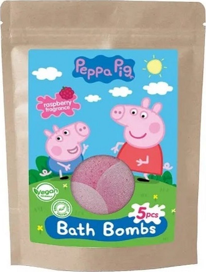 Peppa Pig Kule musujące do kąpieli malina 5x50g 250g