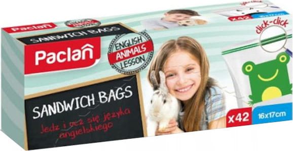 Paclan PACLAN 42szt 16x17cm - woreczki śniadaniowe z podwójną struną