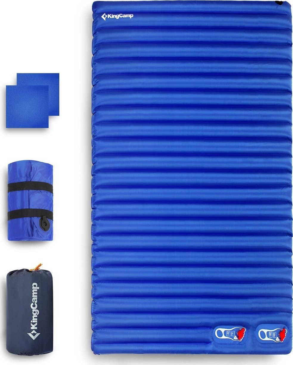 KingCamp Materac Dmuchany KING CAMP Podwójny z Pompką