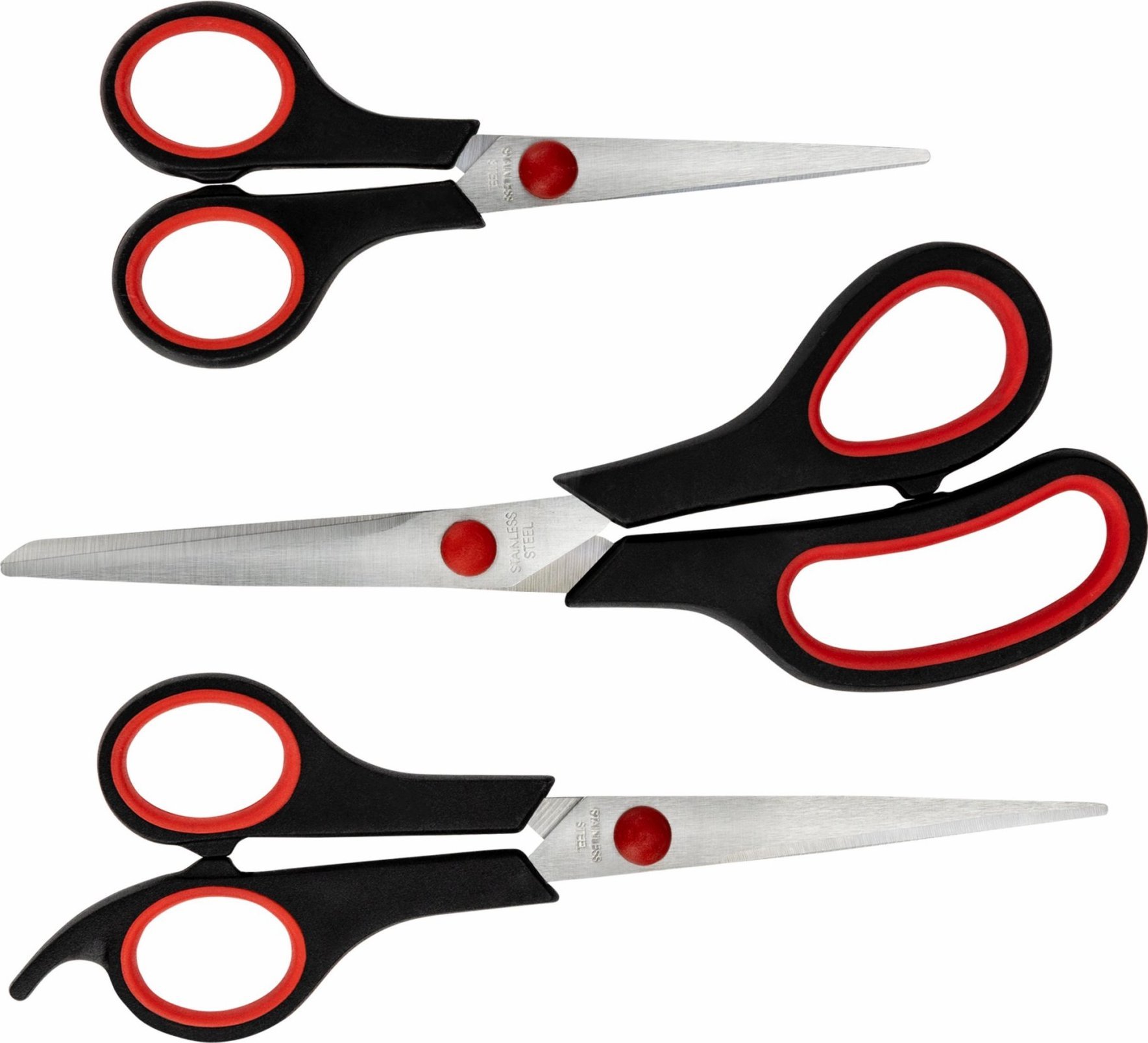 PrzydaSie 3X Nożyczki Uniwersalne Szkolne Biurowe Zestaw