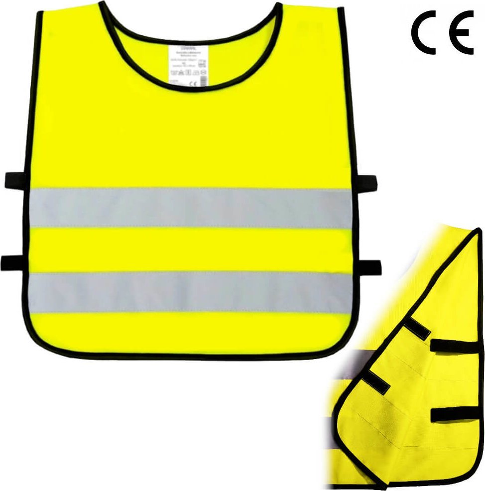 Insafe Kamizelka odblaskowa ostrzegawcza żółta dla młodzieży 50x55cm
