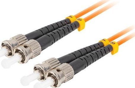 Lanberg PATCHCORD ŚWIATŁOWODOWY MM ST/UPC-ST/UPC DUPLEX 3.0MM OM2 50/125 LSZH 1M POMARAŃCZOWY LANBERG