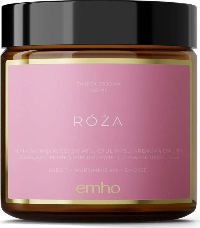 Emho Świeca sojowa zapachowa RÓŻA