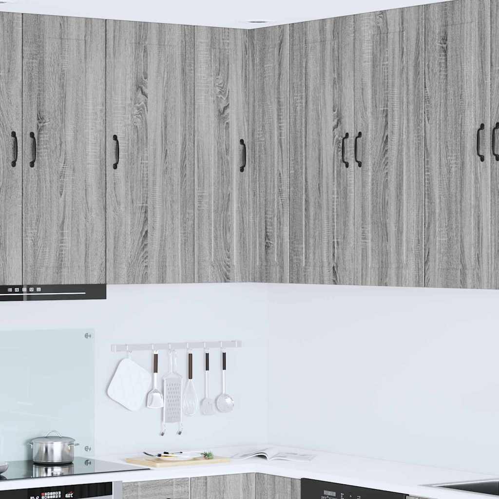 vidaXL Szafka kuchenna wisząca z półką szary 57 x 57 x 100 cm