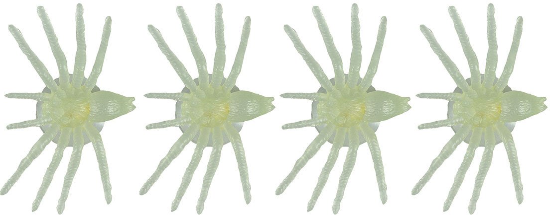 Świecące w ciemności pająki z przyssawką 2szt