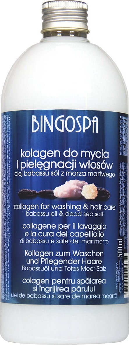 BingoSpa Kolagen do mycia i pielęgnacji włosów z olejkiem babassu Dead Sea 500ml
