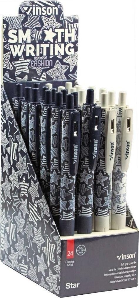 Easy Długopis automat. Fashion Star niebieski (24szt)