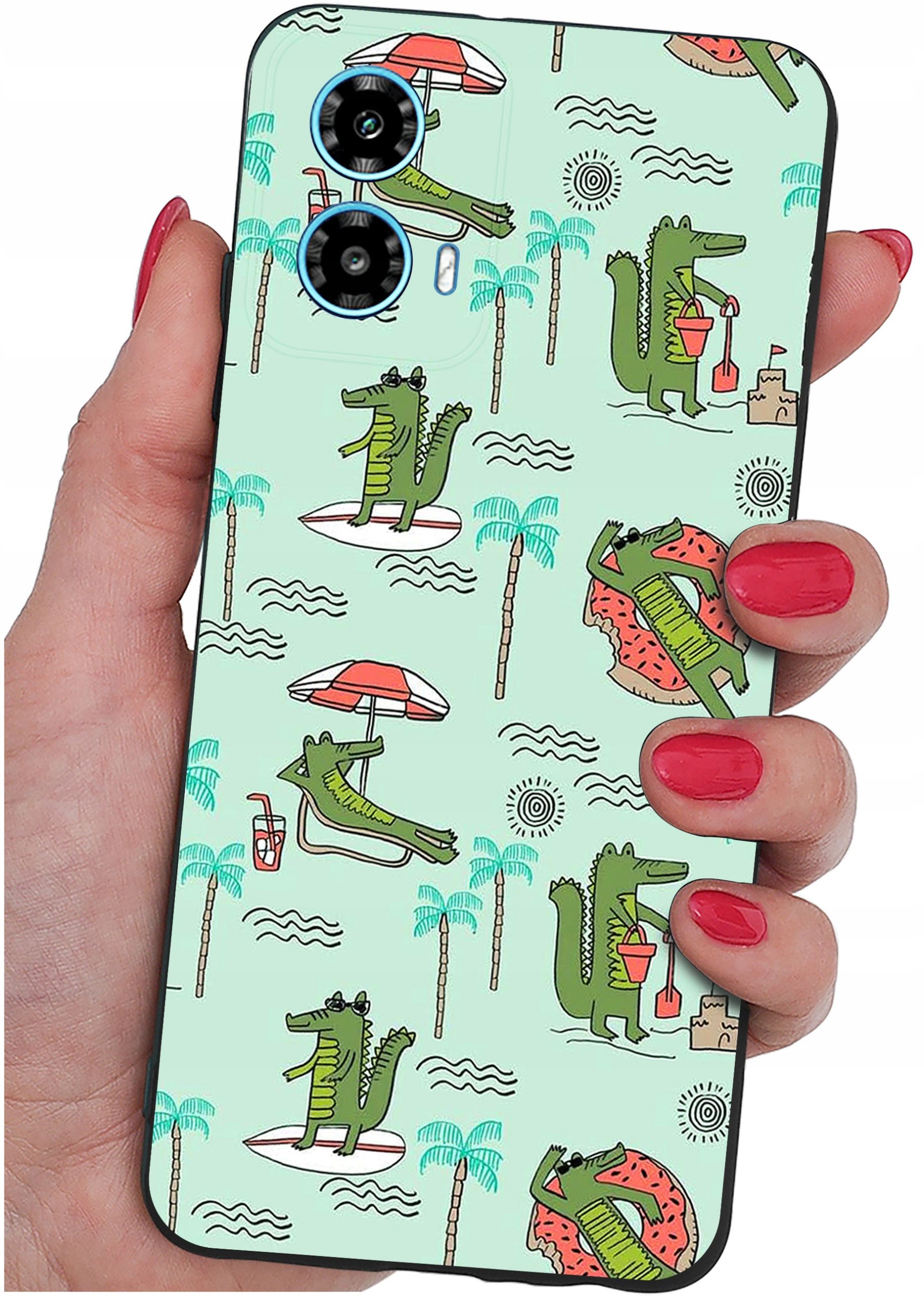 ETUI do Motorola Moto G34 5G WZORY |SILIKONOWE MATT CASE + SZKŁO 9H