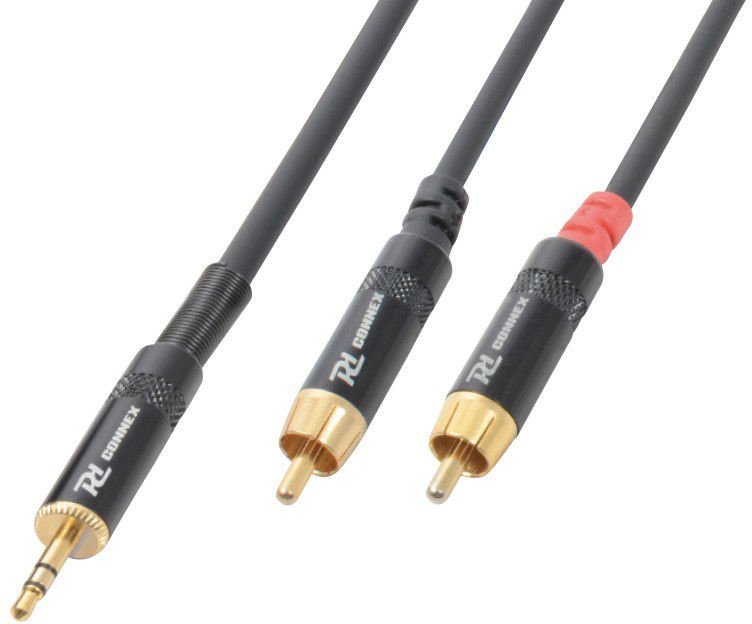 Kabel mini Jack 3,5 Stereo- 2x Cinch RCA męski 1,5m one size