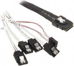 SilverStone SFF 8087 - SATA x4, 0.5m, Biały (SST-CPS03)