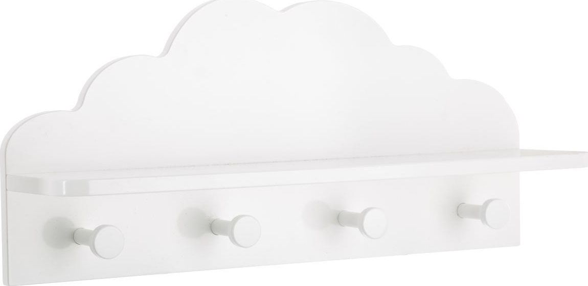 Atmosphera Biały wieszak ścienny Cloud z półką