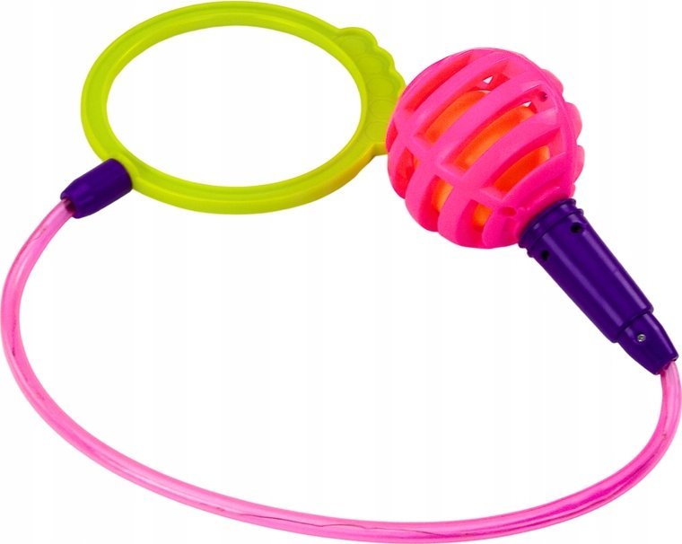 LeanToys Skakanka Skipper Hula Hop Na Nogę Różowa Diody LED