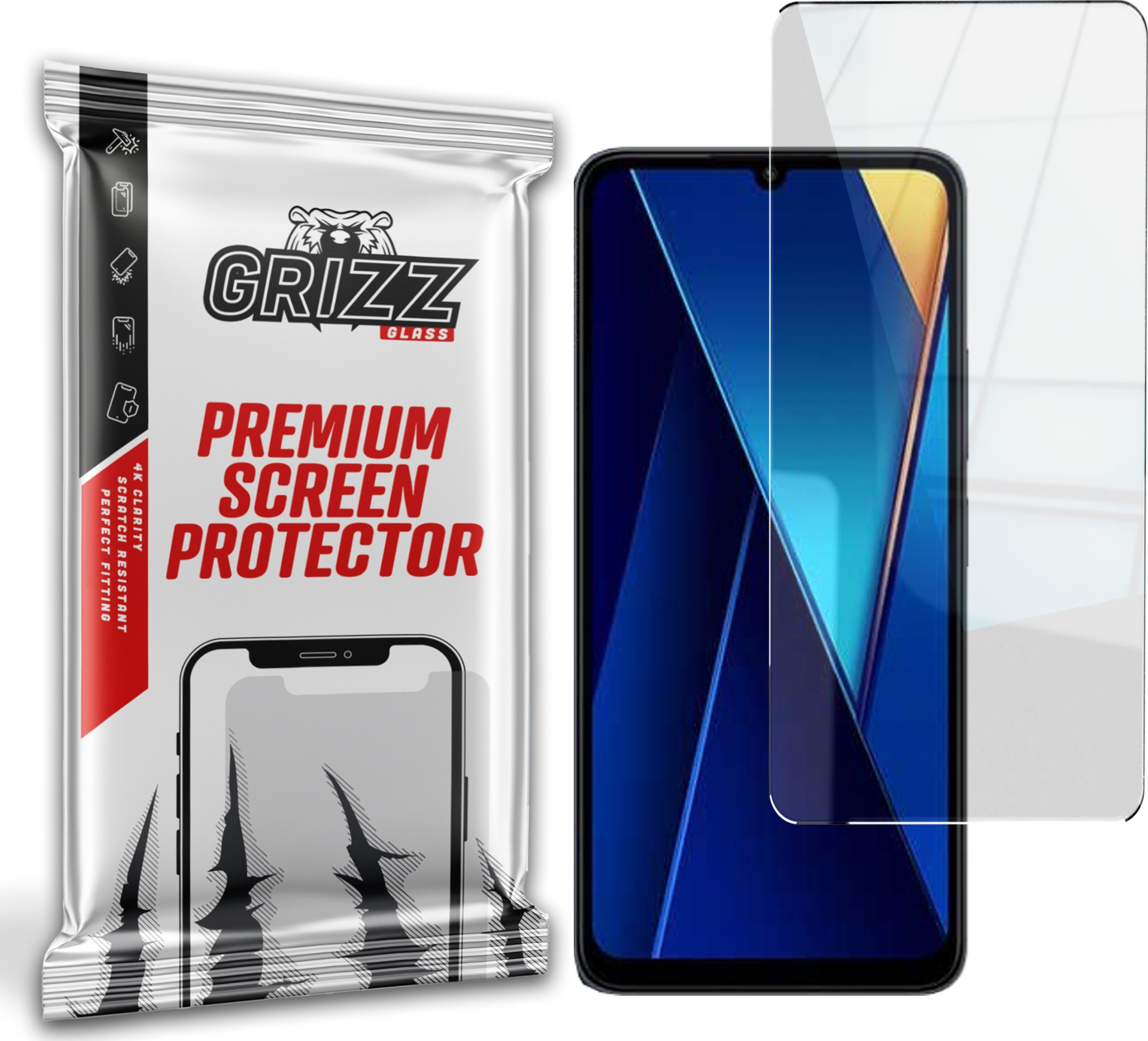 GrizzGlass Szkło hybrydowe GrizzGlass HybridGlass do Xiaomi Poco C65
