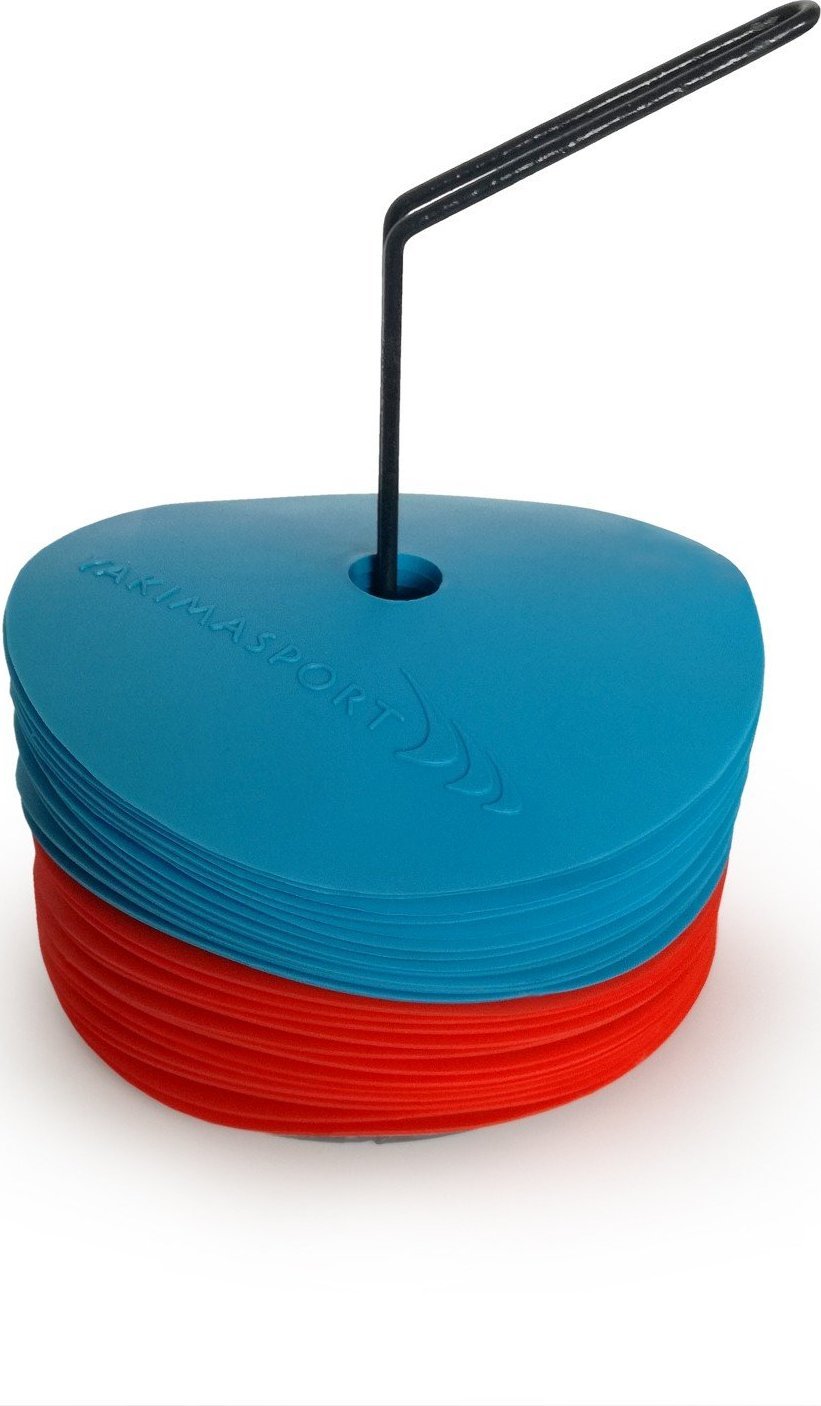 YakimaSport Znaczniki pola płaskie (maty znakujące) - zestaw 24 szt. niebiesko-czerwone