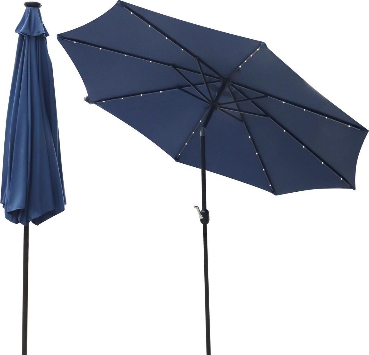 Saska Garden PARASOL OGRODOWY Z OŚWIETLENIEM LED 300CM GRANATOWY