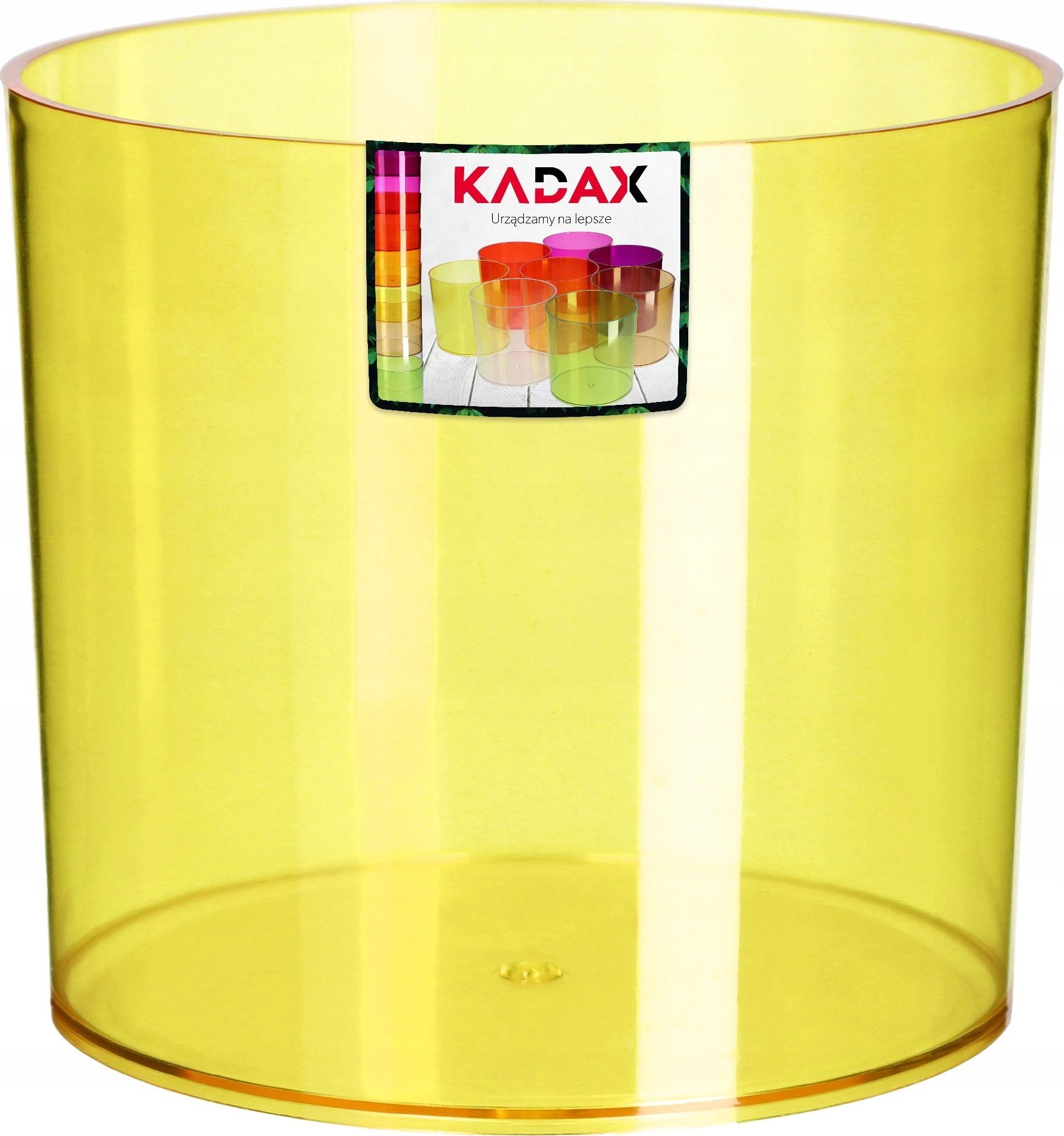 Kadax Doniczka Osłonka Na Kwiaty Okrągła Żółta 14cm