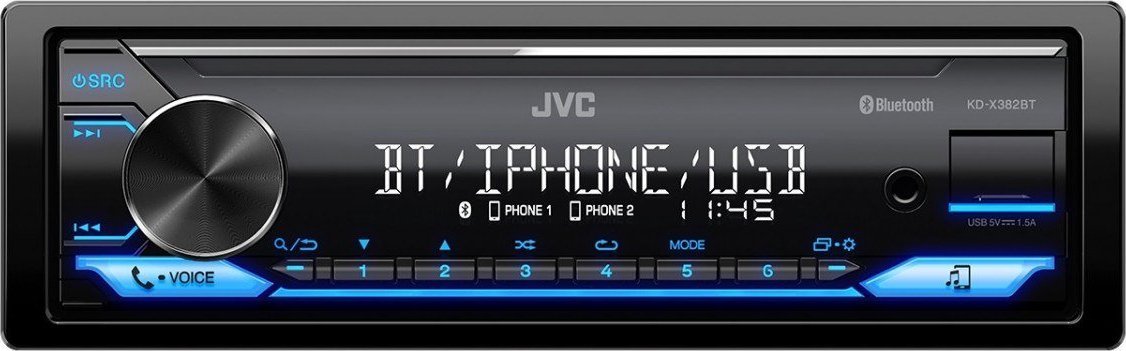 Radio samochodowe JVC KDX-382BT, BT, USB, FM