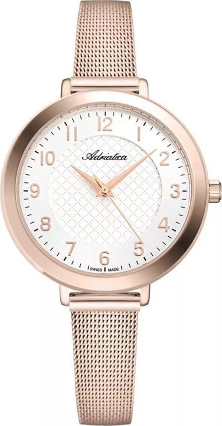 Zegarek damski Adriatica A3787.9123Q różowe złoto
