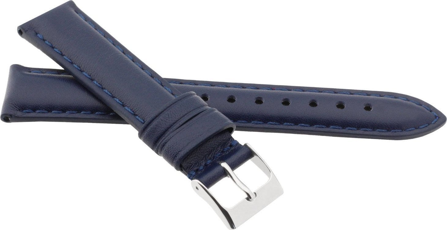 JVD Skórzany pasek do zegarka 14 mm JVD R41309-14 niebieski