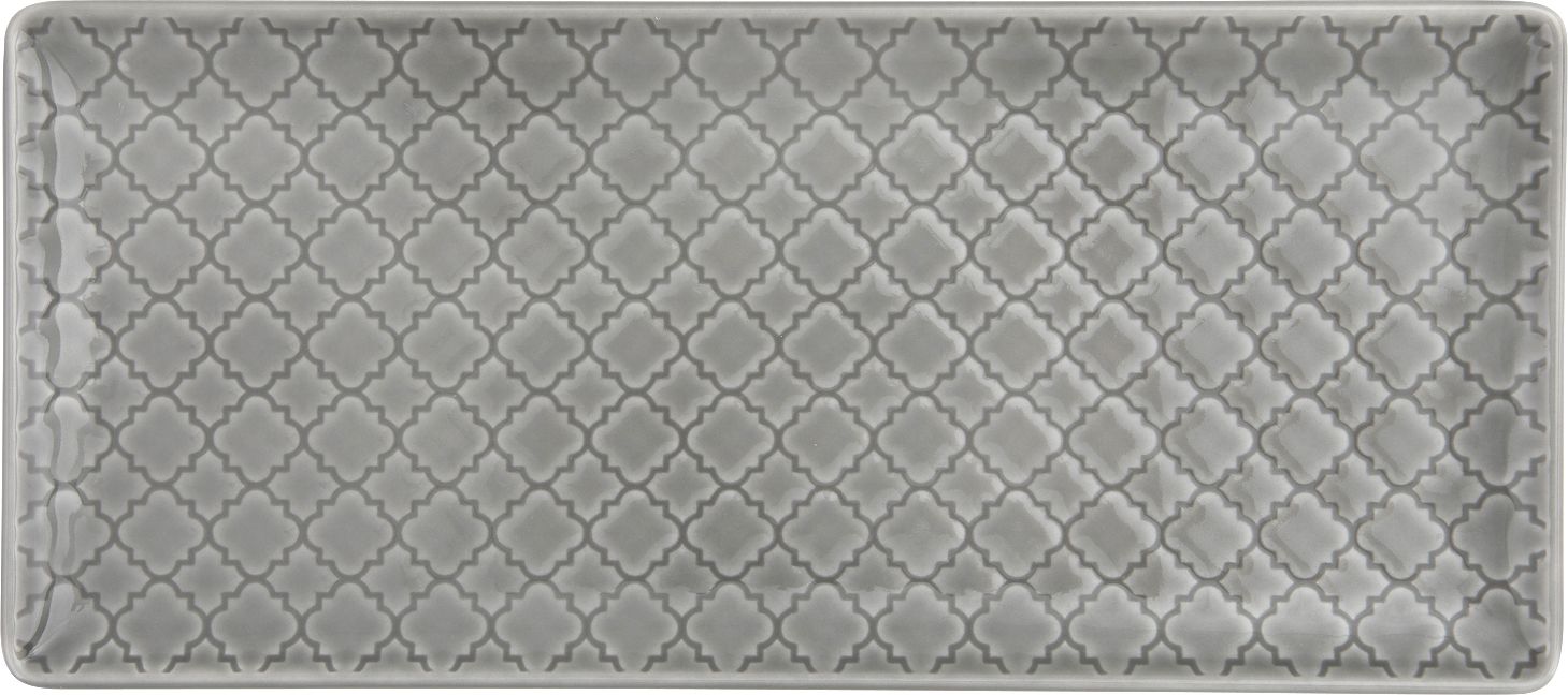 Lubiana Talerz płytki prostokątny 29x13cm Marrakesz szary