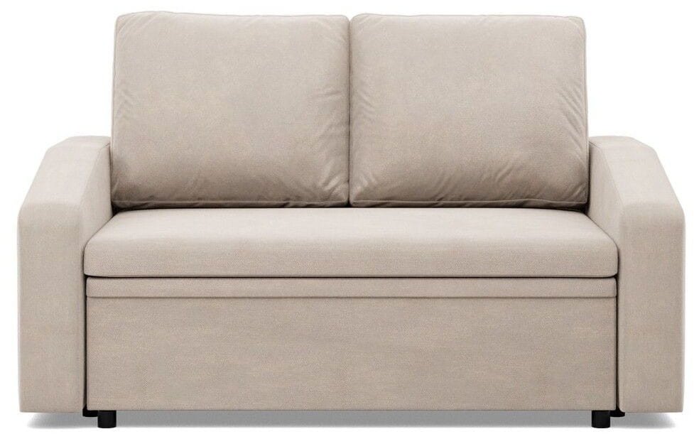 Sofa z funkcją spania, BLOM, velvet, 148x87x90 cm, beżowy