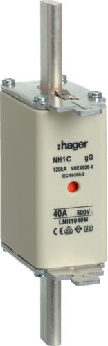 Hager Wkładka bezpiecznikowa NH1C 40A 500V gG (LNH1040M)