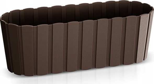 Prosperplast Doniczka podłużna, skrzynka balkonowa BOARDEE DDEC400-R222, Kolor Brązowy, Prosperplast, Wymiary 38.3x14.4x13 cm