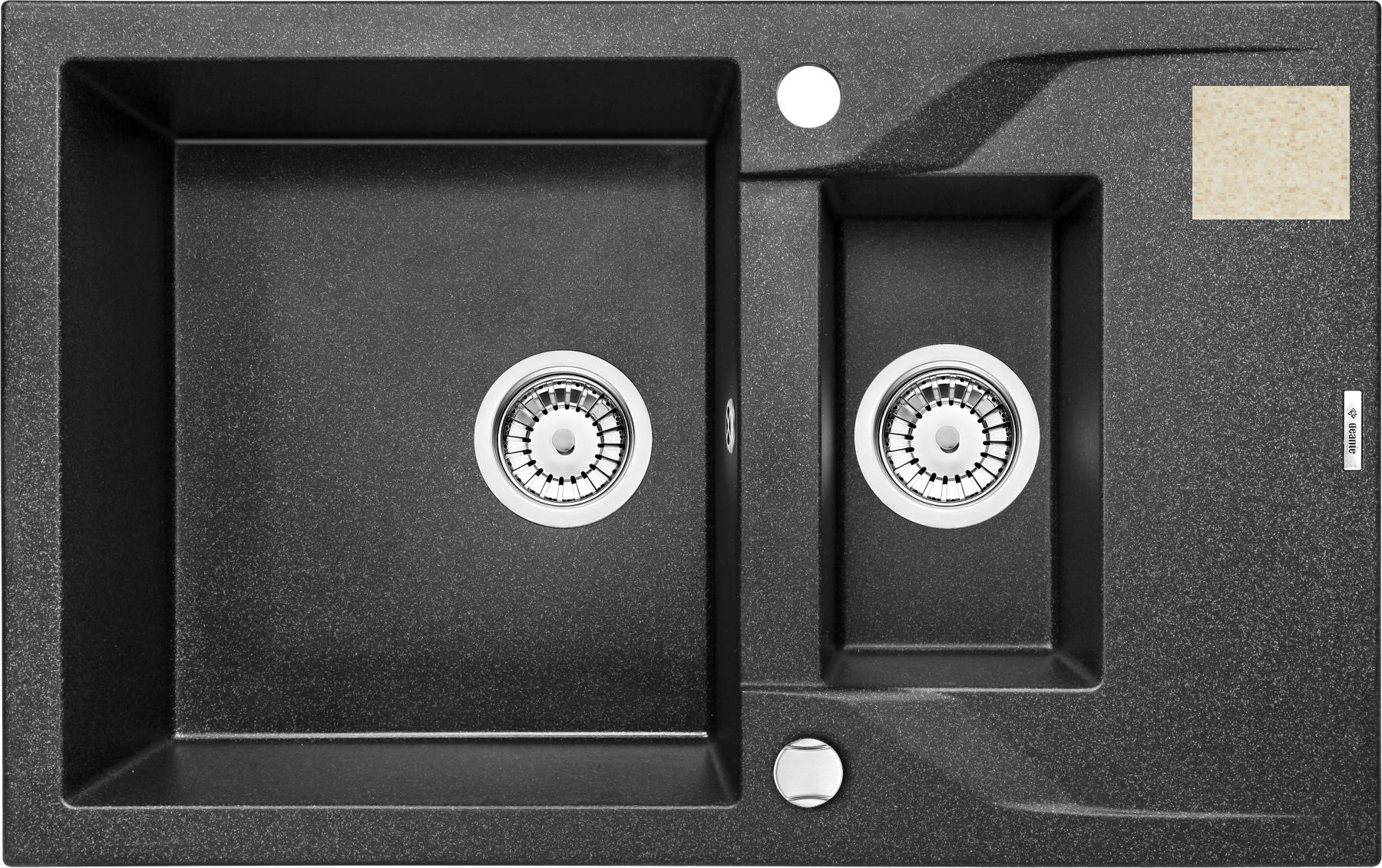 Zlewozmywak Deante Zlewozmywak 1,5-komorowy ANDANTE z ociekaczem 78x49cm piaskowy - ZQN 7513